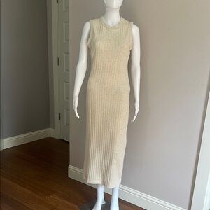 Universal Thread Cream Sleeveless Sheath Maxi Dress